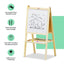 Happy Bear 2 in 1 Wooden White Dry Erase Easel Board and Chalkboard with Marker, Duster & Chalk | Standing Easel Board for Kids | Writing Board for Kids | H40CM*L79CM | Educational Toy
