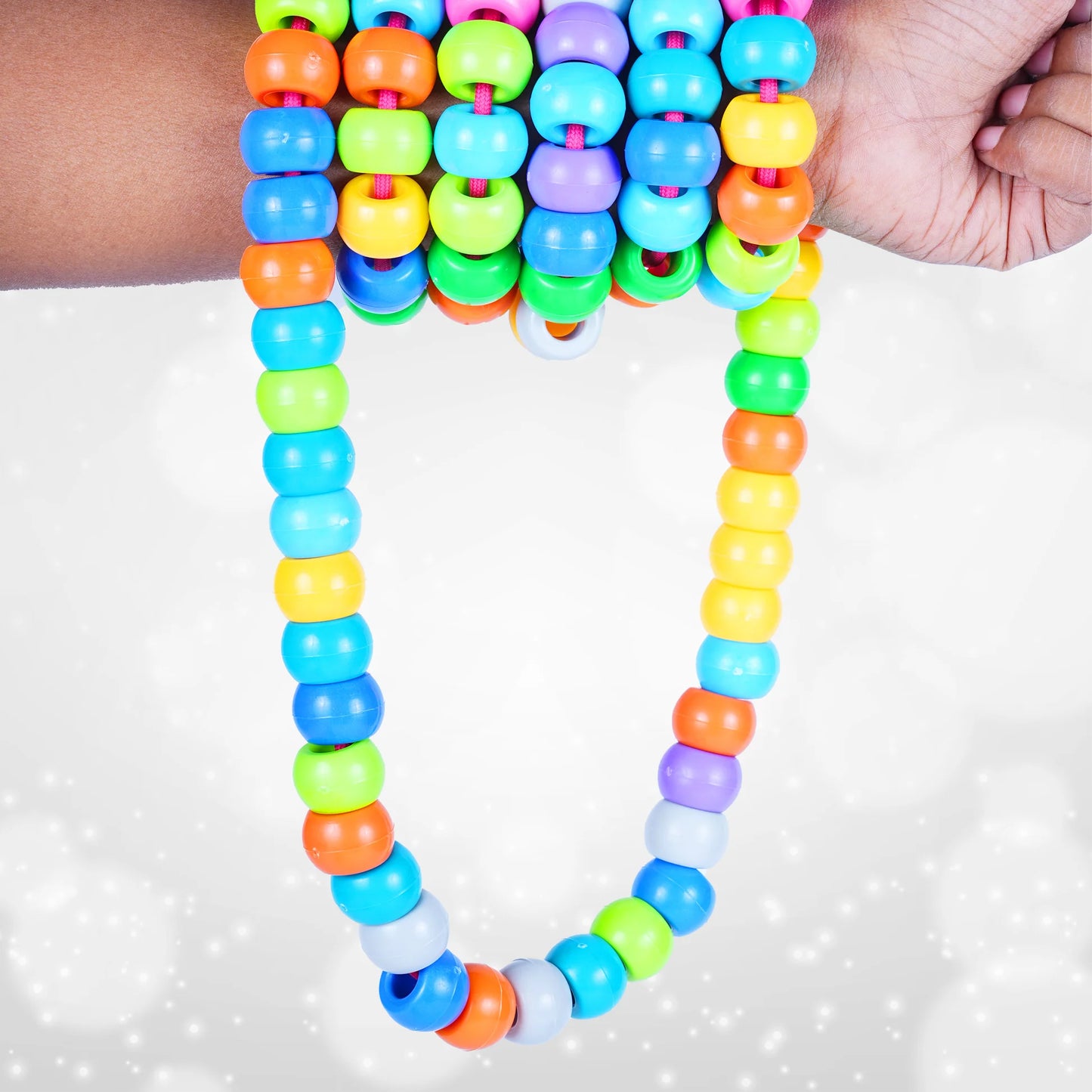 Fun Beads Toy Set for Kids Colorful Beads for Creative Play Age 3+ Years - Lacing Activity Toy | 100 Beads