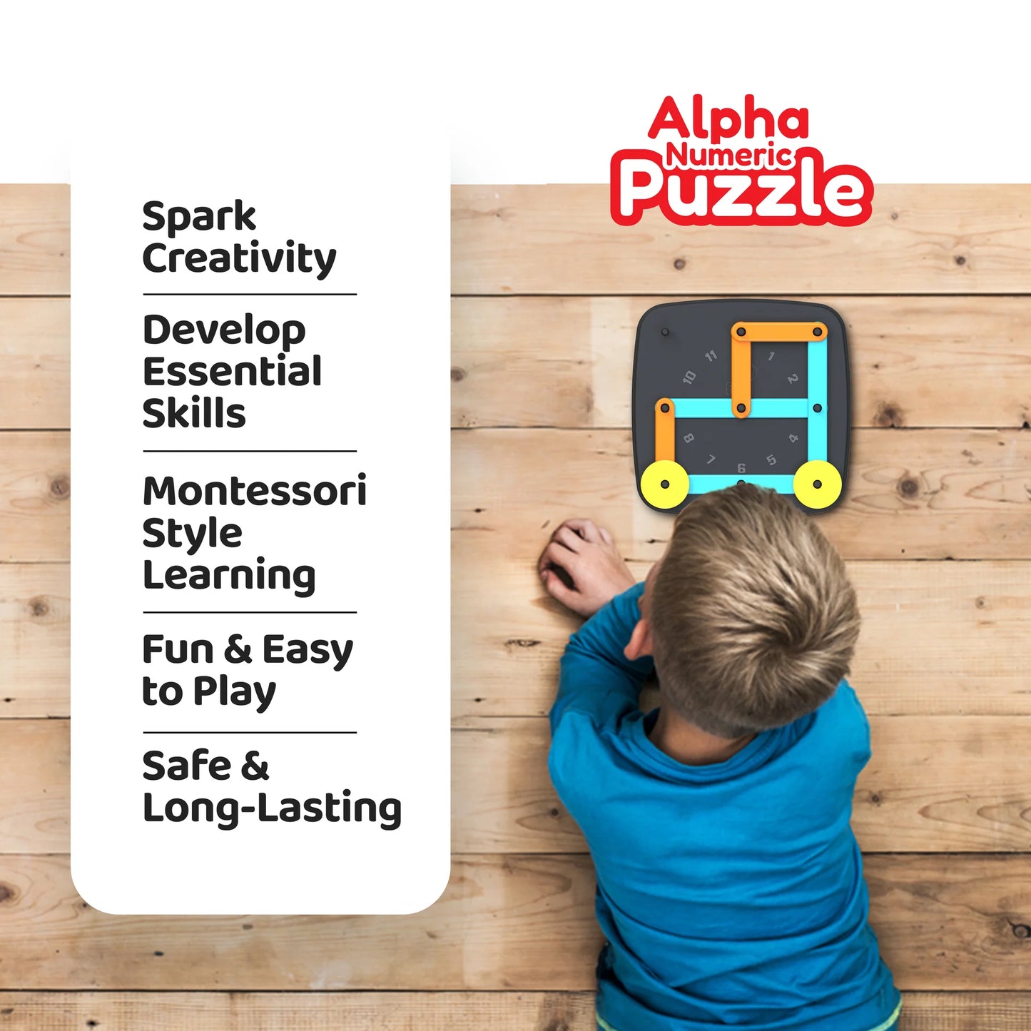 FLYI Alpha Numeric Puzzle – Educational Toys for Two Year Olds | Word Puzzles Brain Teasers for Toddlers