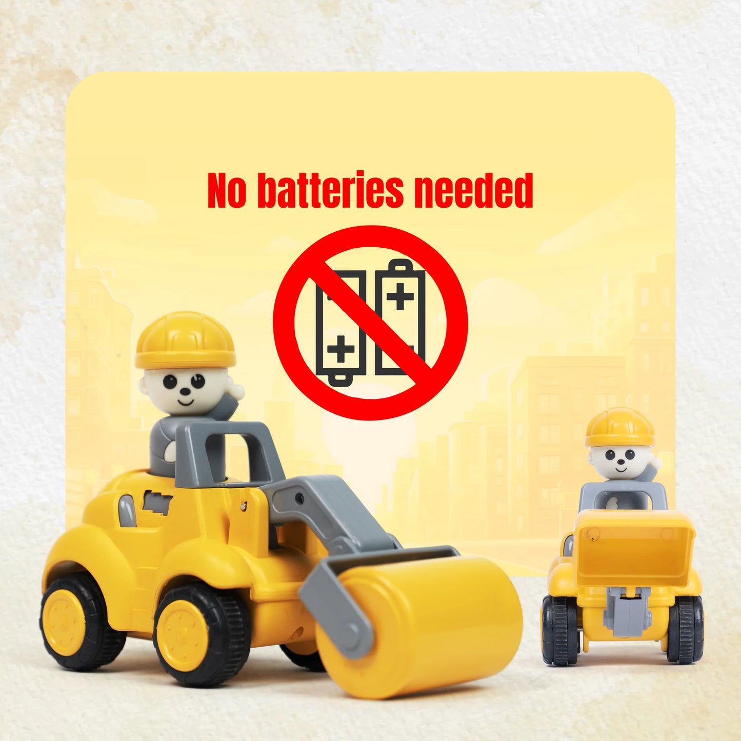 Push N Go Construction Truck Toys – Friction Powered Vehicles for Kids