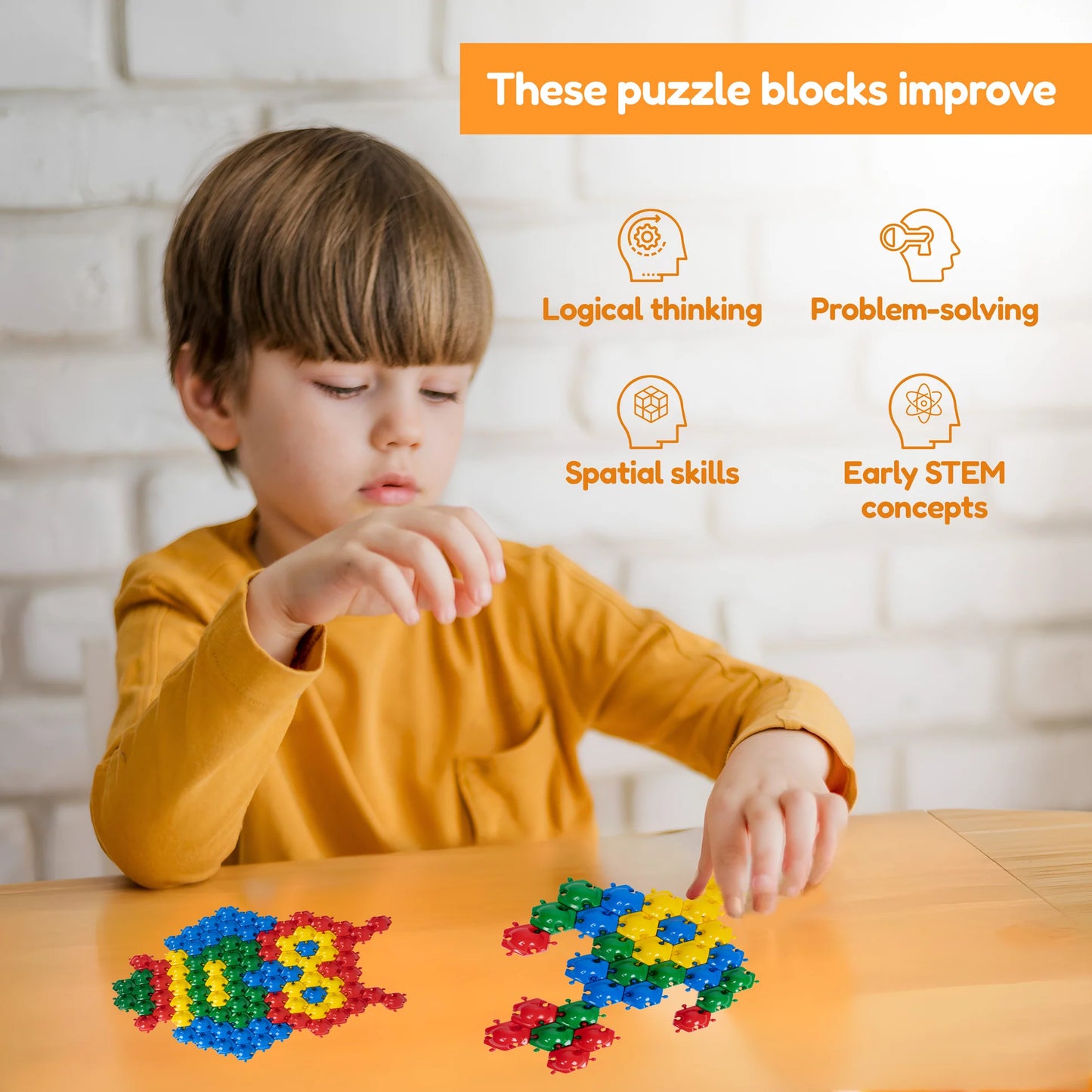 FLYI 6 phase SNAP puzzle 100 pcs – STEM Montessori Building Set for Creative Learning & Brain Development (Age 3+)