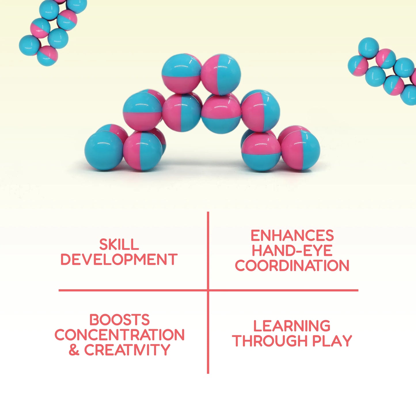 Link Ball Toy for Kids | 20 PCS Travel-Friendly Learning Set