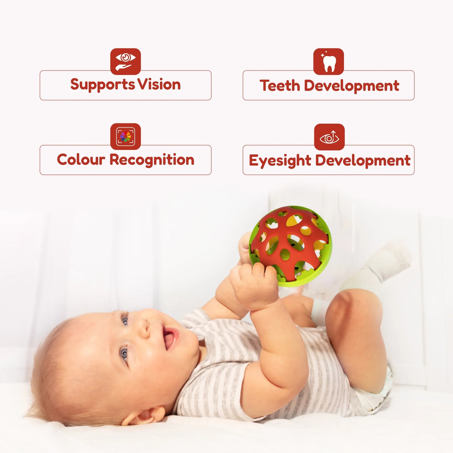 Softy Rattle Ball Teether Toy – Safe & Engaging Baby Development Toy