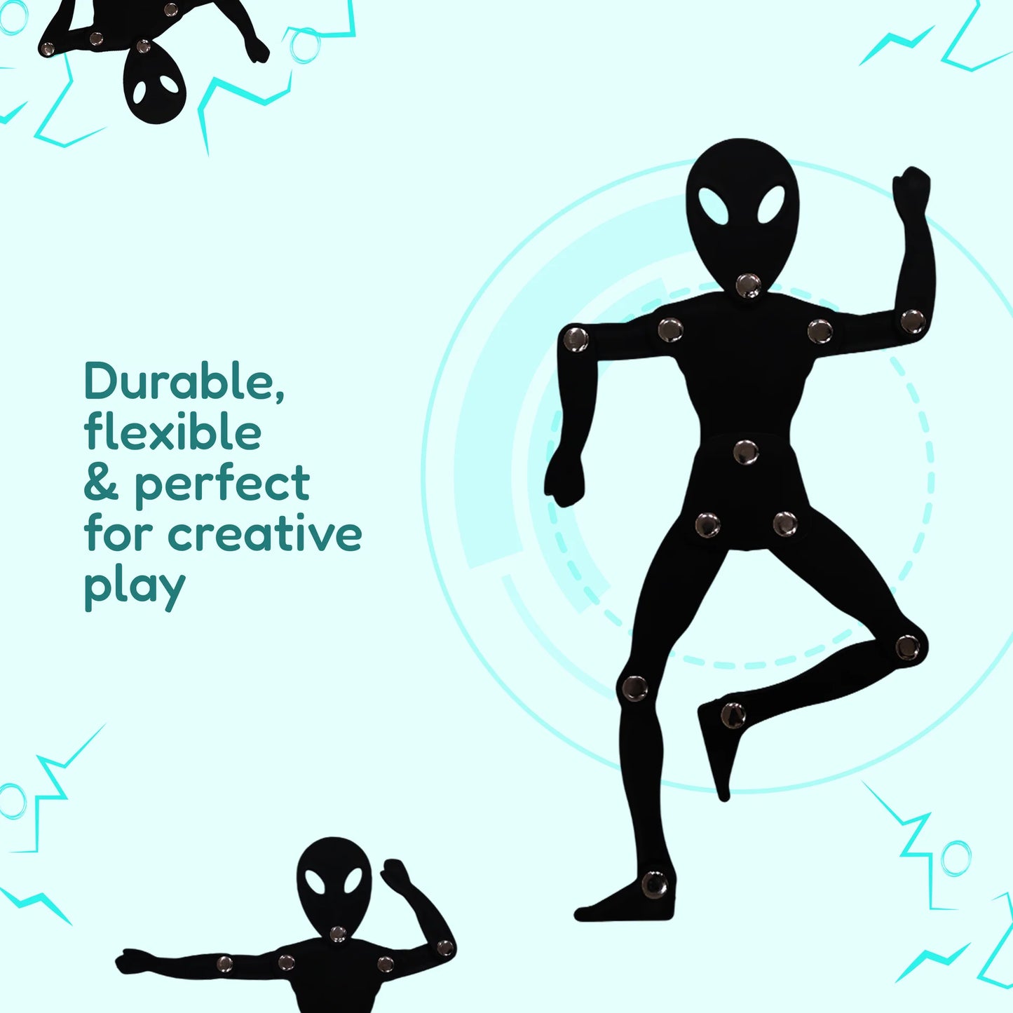 ROBOMAN Action Toy Figure with 24 Activity Cards – Flexible & Interactive Play for Kids (3+ Years)