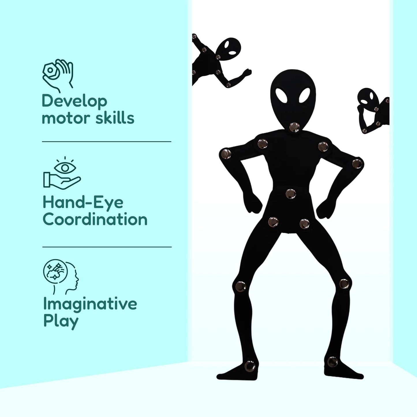 ROBOMAN Action Toy Figure with 24 Activity Cards – Flexible & Interactive Play for Kids (3+ Years)