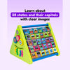 8-in-1 Activity Triangle Toy | Learn English Alphabets, Tamil Letters, States & capitals of India, Abacus, Draw & Writing Board, Clock & Spin Gears – Best Activity Toy for Preschoolers