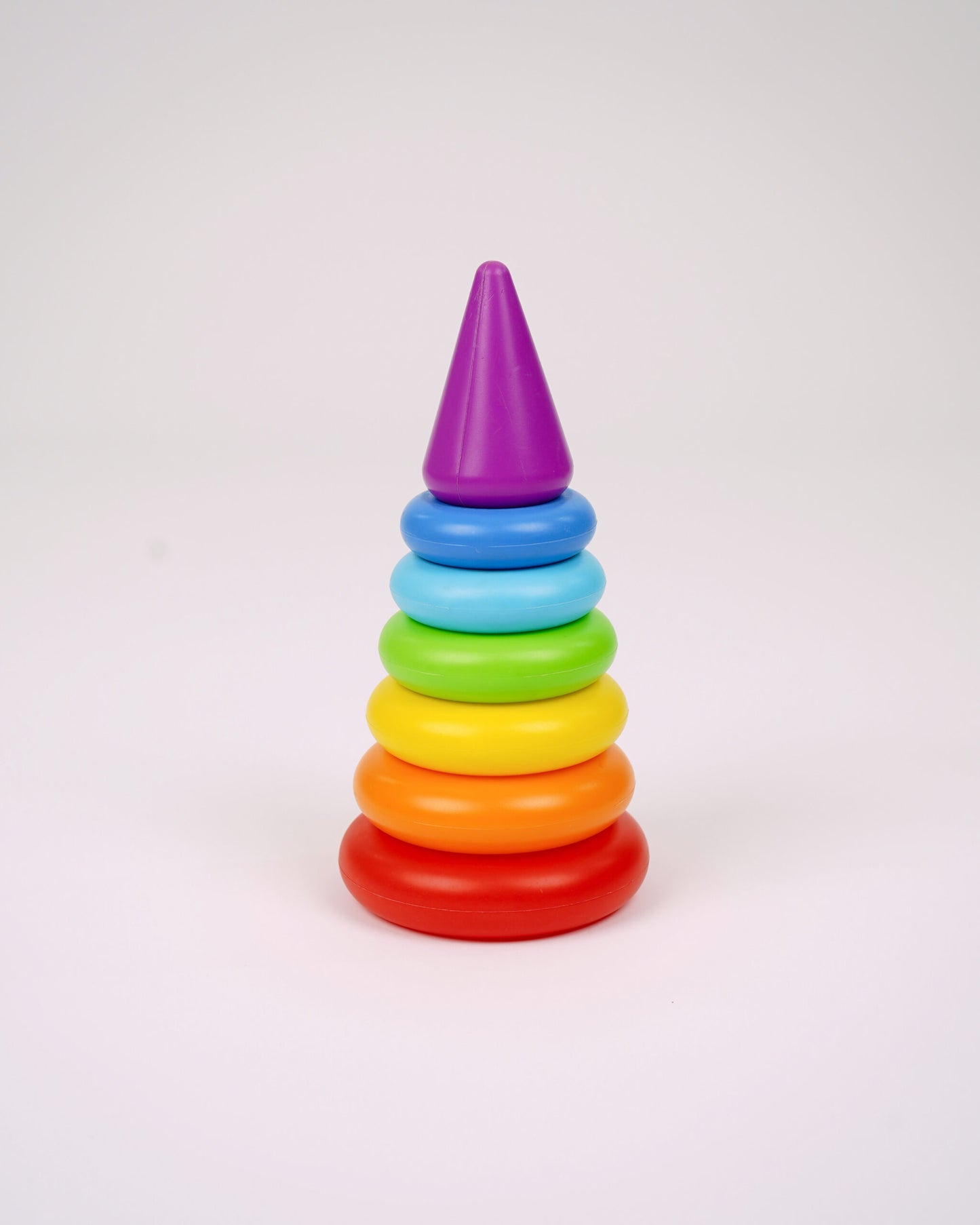 Smiley Stacking Rocking Rings Toy – 5 Colorful Rings for Toddlers | Educational & Motor Skill Development Toy