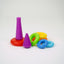 Smiley Stacking Rocking Rings Toy – 5 Colorful Rings for Toddlers | Educational & Motor Skill Development Toy