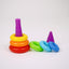 Smiley Stacking Rocking Rings Toy – 5 Colorful Rings for Toddlers | Educational & Motor Skill Development Toy
