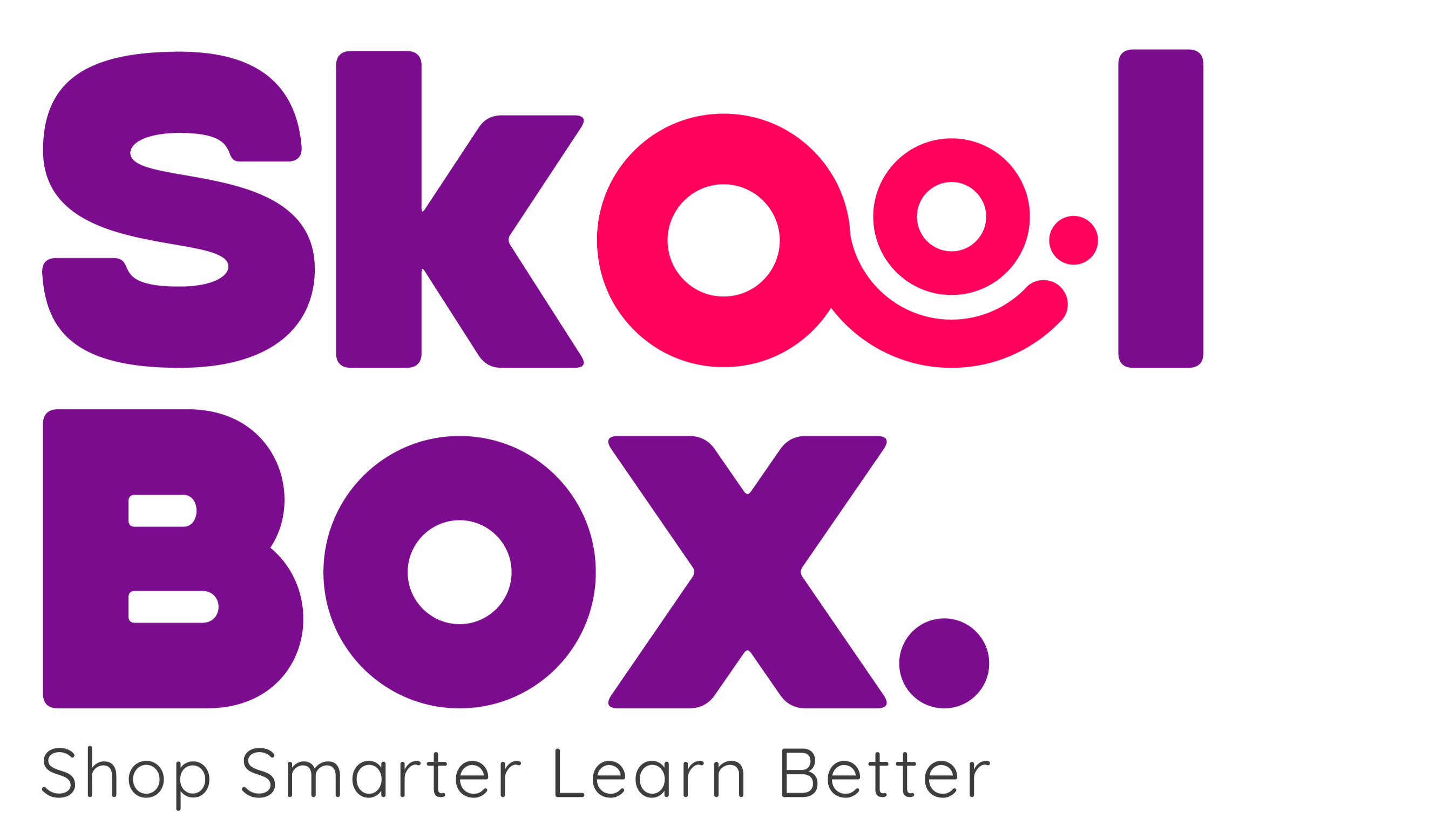 Skool Box logo with purple and pink text on a white background