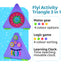FLYI 3 in 1 Activity Triangle Toy | Educational Toys for Two Year Olds – Best Montessori | Fun Learning Toys, Logic Puzzle Game, Spin Gear, Activity Clock (Violet)