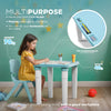 HAPPY BEAR Table and Chair Set for Kids Strong & Durable Plastic Made Rectangle Table with Box Space for Stationery 3 Level Height Adjustable (Blue)