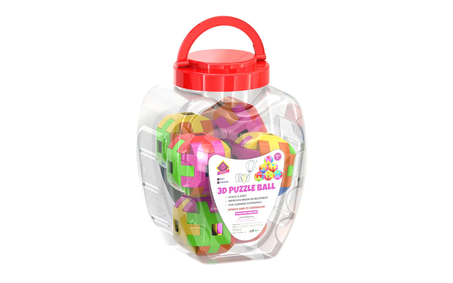 3D Puzzle Ball – Fun & Educational Puzzles for 3 Year Olds (6 Pieces)